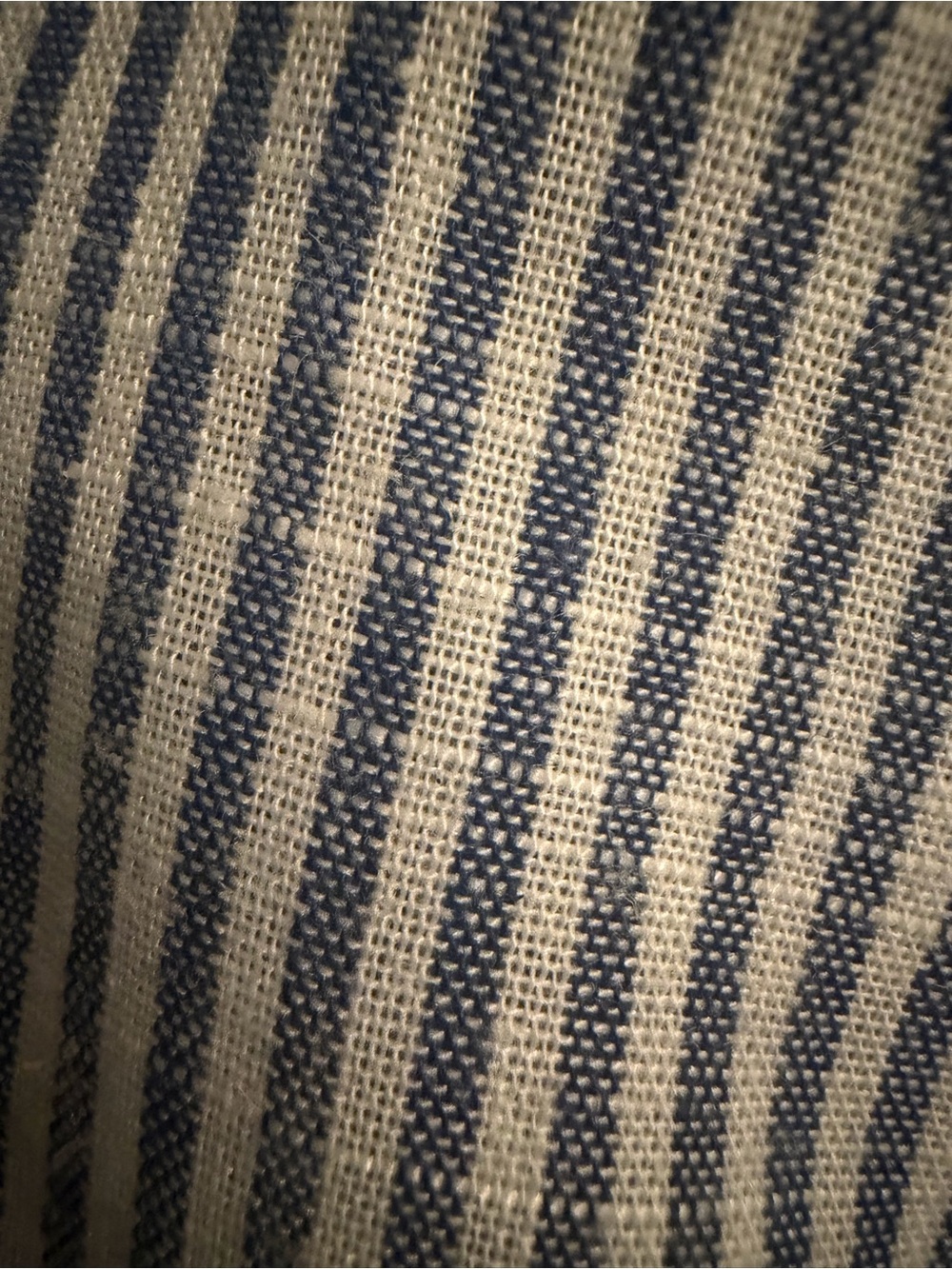 Sigrid Olsen Blue and White Striped Hooded Seersucker Jacket Size M Cotton-Linen - Picture 9 of 9